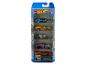 Hot Wheels Retro Racers met een blauwe, gele en oranje raceauto