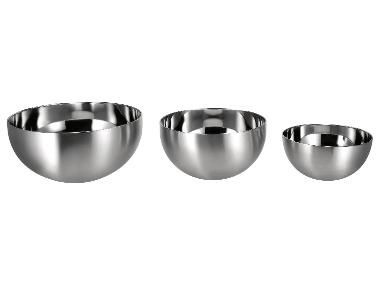 SILVERCREST® Set van 3 RVS schalen