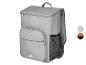 Grijze Crivit koeltas rugzak met vakken.