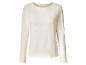 Dames off-white T-shirt met lange mouwen