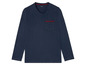Donkerblauw longsleeve shirt met rode accenten van Livergy.