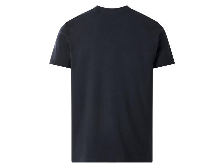 Donkerblauw heren T-shirt, achteraanzicht