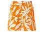 Dames shorts met oranje en witte bladprint