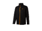 Zwarte jas met oranje rits van Icepeak.