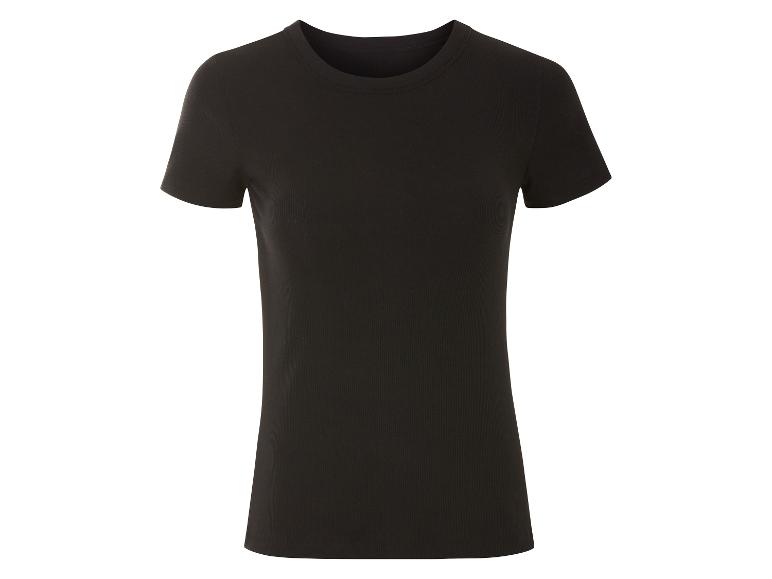 Zwart t-shirt met korte mouwen, minimalistische stijl.
