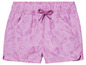Lila shorts met schelpenprint voor meisjes.