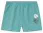 Turquoise shorts met Paw Patrol-print.