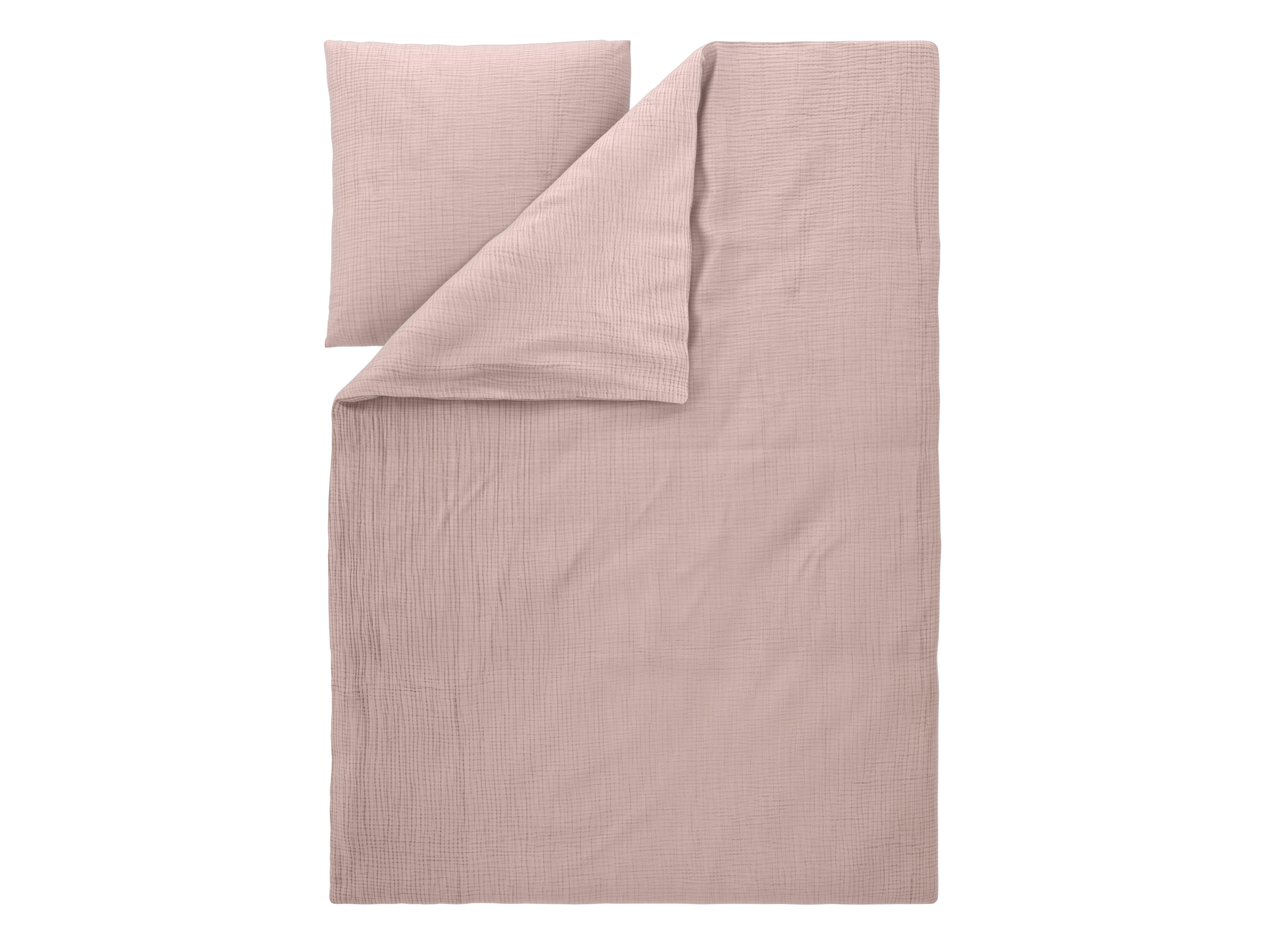 LIVARNO Mousseline dekbedovertrek 140 x 200 cm (Lichtroze)