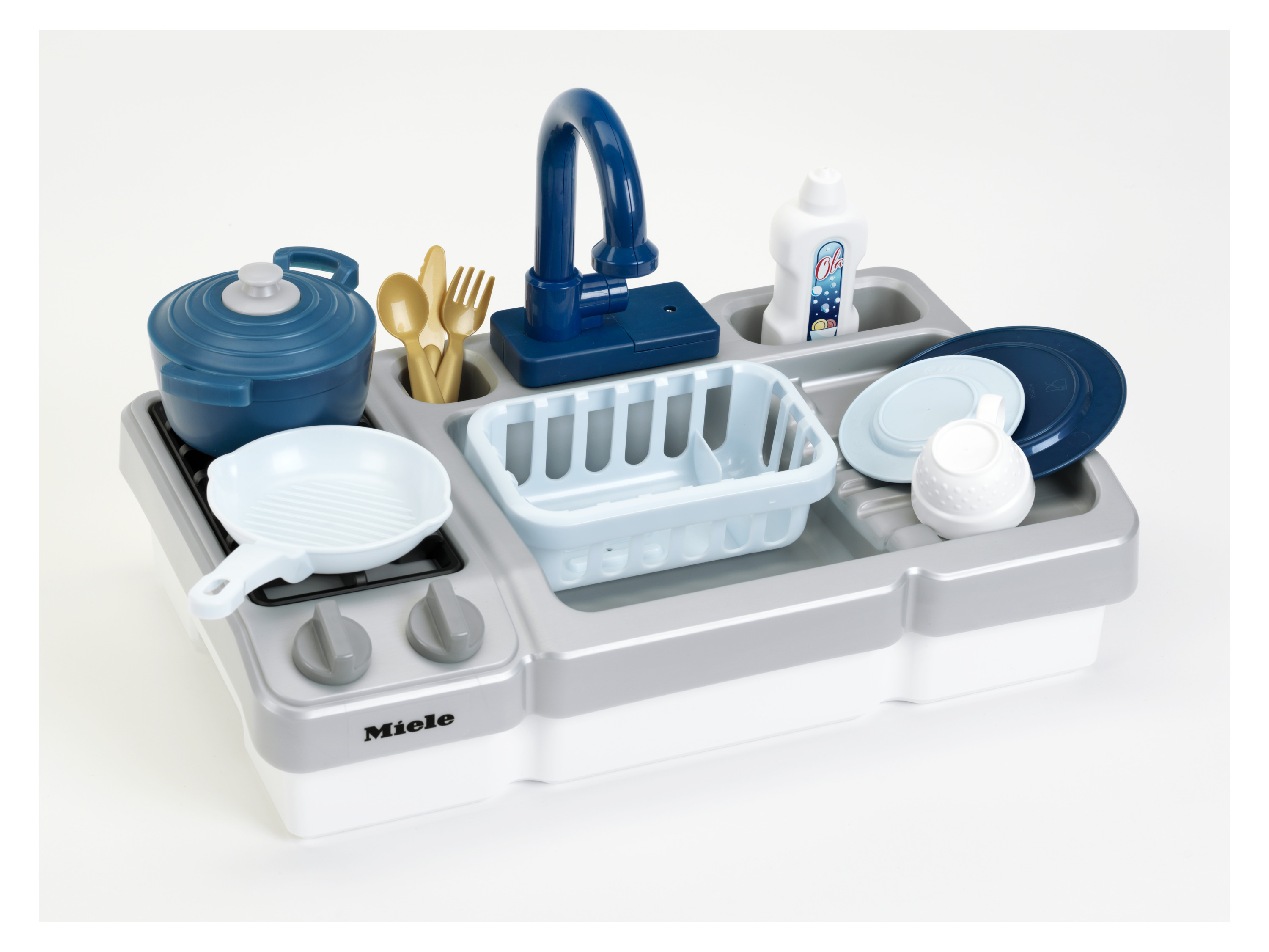 THEO KLEIN Miele speelgoed spoelbak met waterfunctie en kookplaat