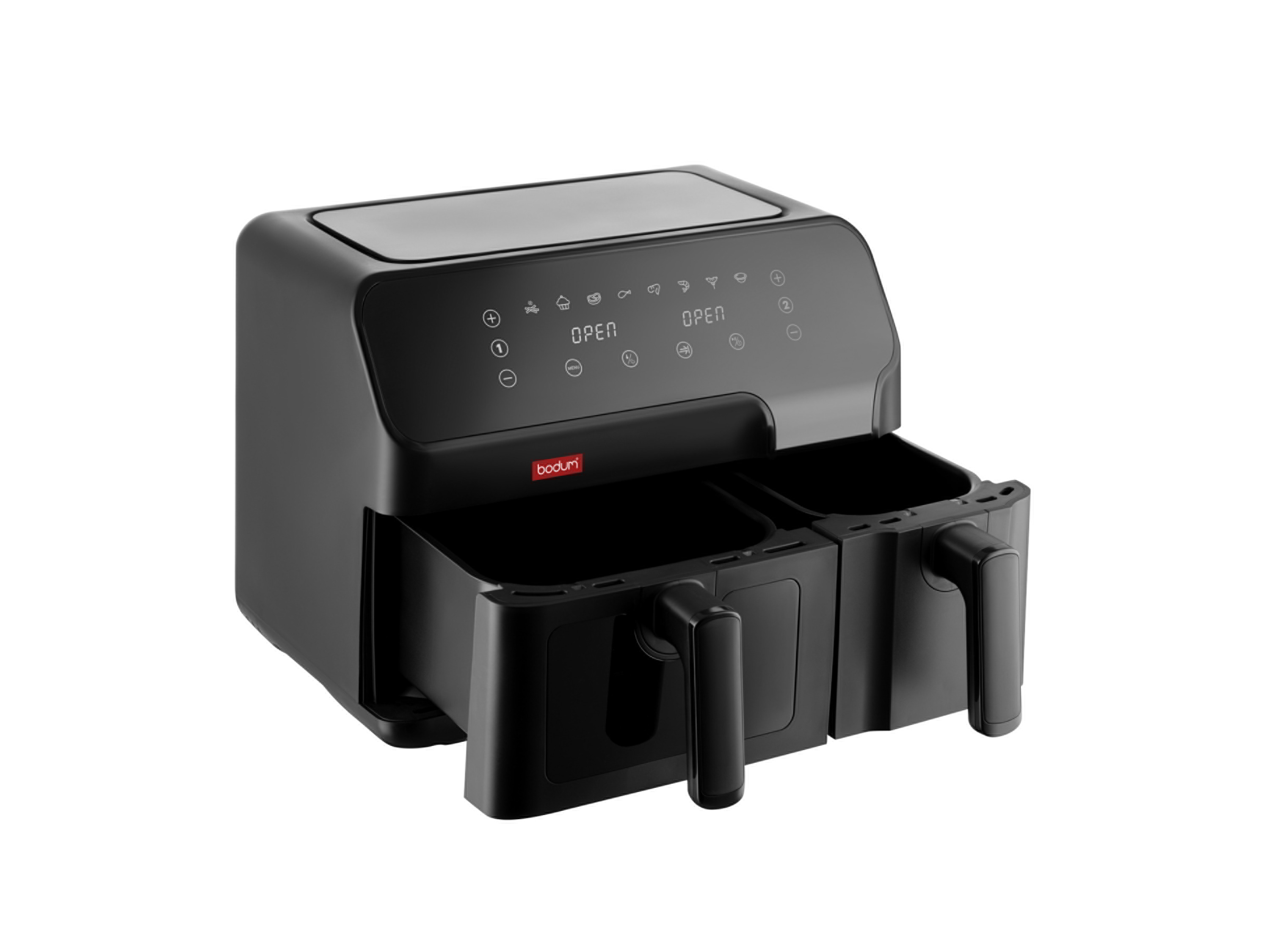BODUM MELIOR Airfryer L 12331-01EURO, 2 vakken, 5,1 l en 3,2 l, 2700 W.