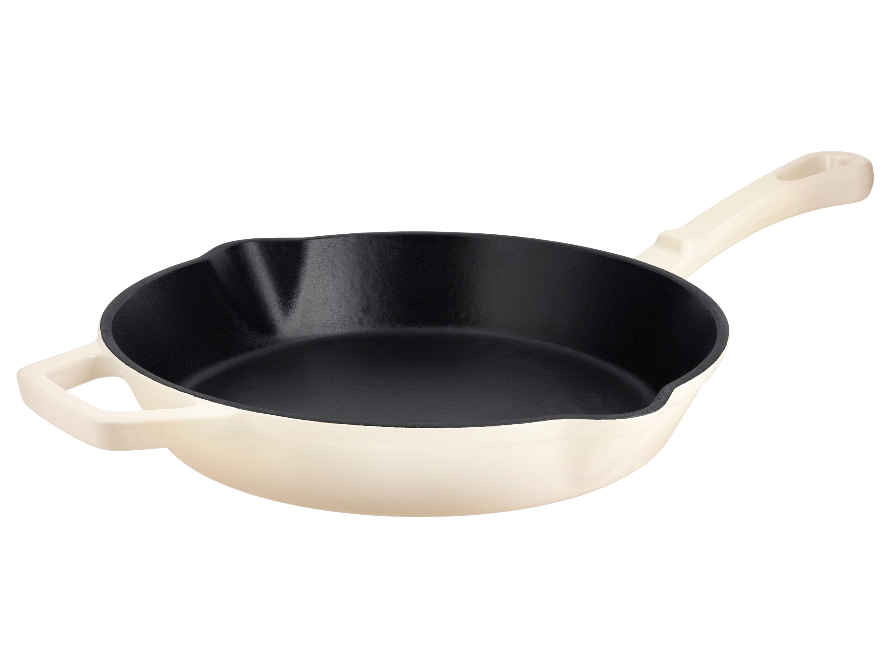 SILVERCREST Gietijzeren grillpan of koekenpan (Rond, Crème)