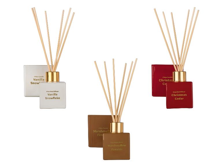 Kerstgeurverspreiders en kaarsen: Vanille Sneeuwvlok, Marshmallow Openhaard en Kerst Ceder.