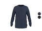 Donkerblauw Henley shirt met lange mouwen voor heren, met twee kleuropties.