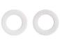 Twee witte, ronde afdichtingsringen.