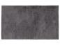 Grijs, rechthoekig vloerkleed van zacht imitatiebont.