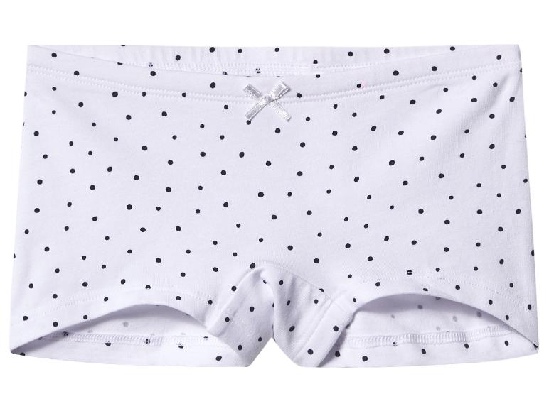 Witte slip met zwarte stippen en een klein strikje.