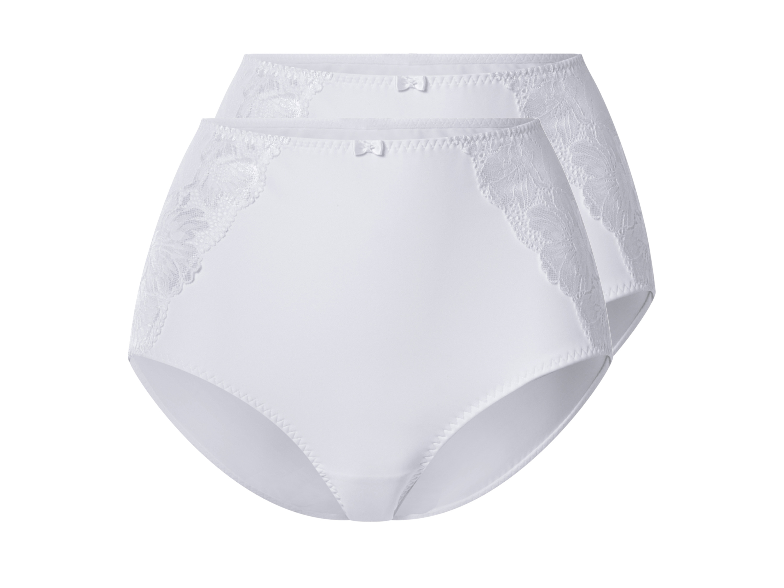 esmara Set van 2 dames slips (Wit, S (36/38))