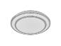Ronde LED plafondlamp met een modern zilver-wit design