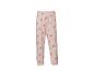 Roze joggingbroek voor kinderen met rode hartjesprint.