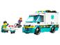 LEGO ambulance en minifiguren: een reddingsvoertuig en accessoires.