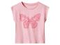 Roze meisjes T-shirt met vlinderprint
