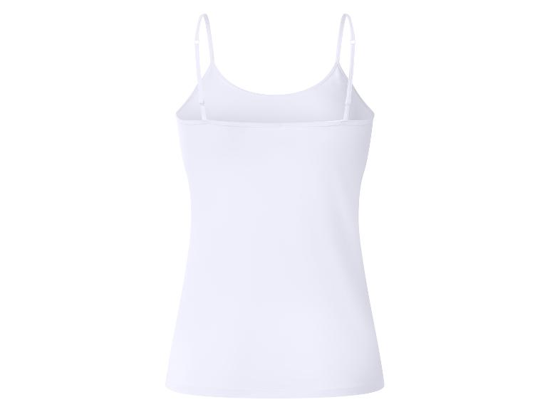 Wit dameshemdje met dunne bandjes, achteraanzicht