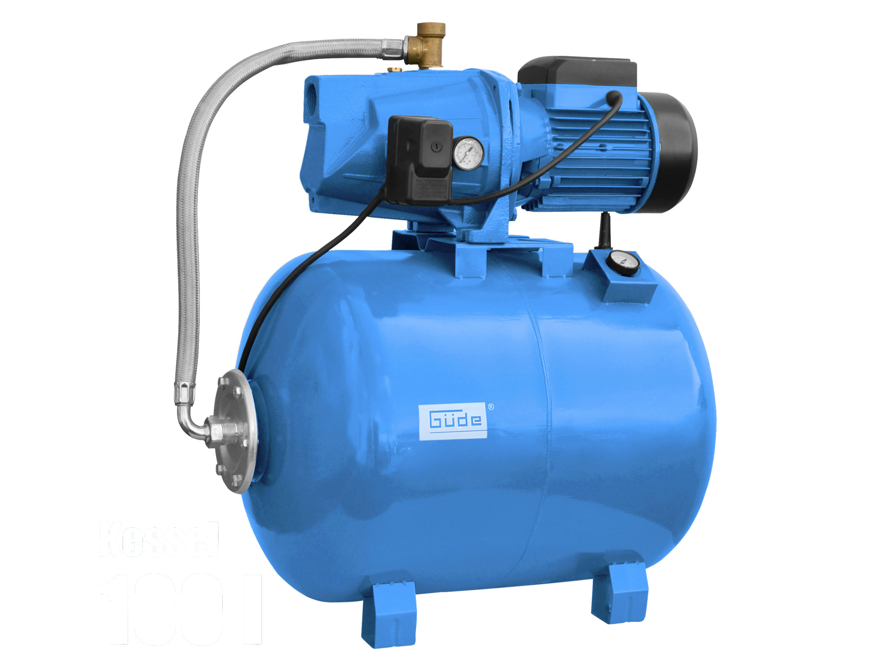 GÜDE Hydrofoorpomp HWW 2100 G - waterpomp met stalen tank
