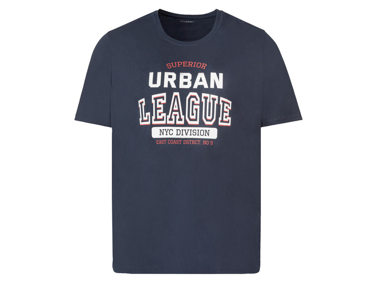 Een donkerblauw T-shirt met de tekst 'Superior Urban League'