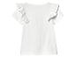 Wit meisjes t-shirt met ruches.
