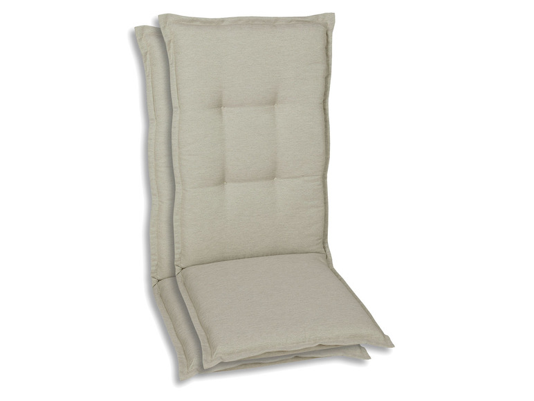 GO-DE Textil Tuinstoelkussens (Beige, Stoelkussens voor stoelen met een lange rugleuning)