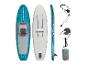Opblaasbare Hydro-Force Aqua Drifter 11' SUP paddleboard met peddel, leash en tas.