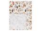 Tafelkleed met herfstbladeren en bloemen in warme tinten