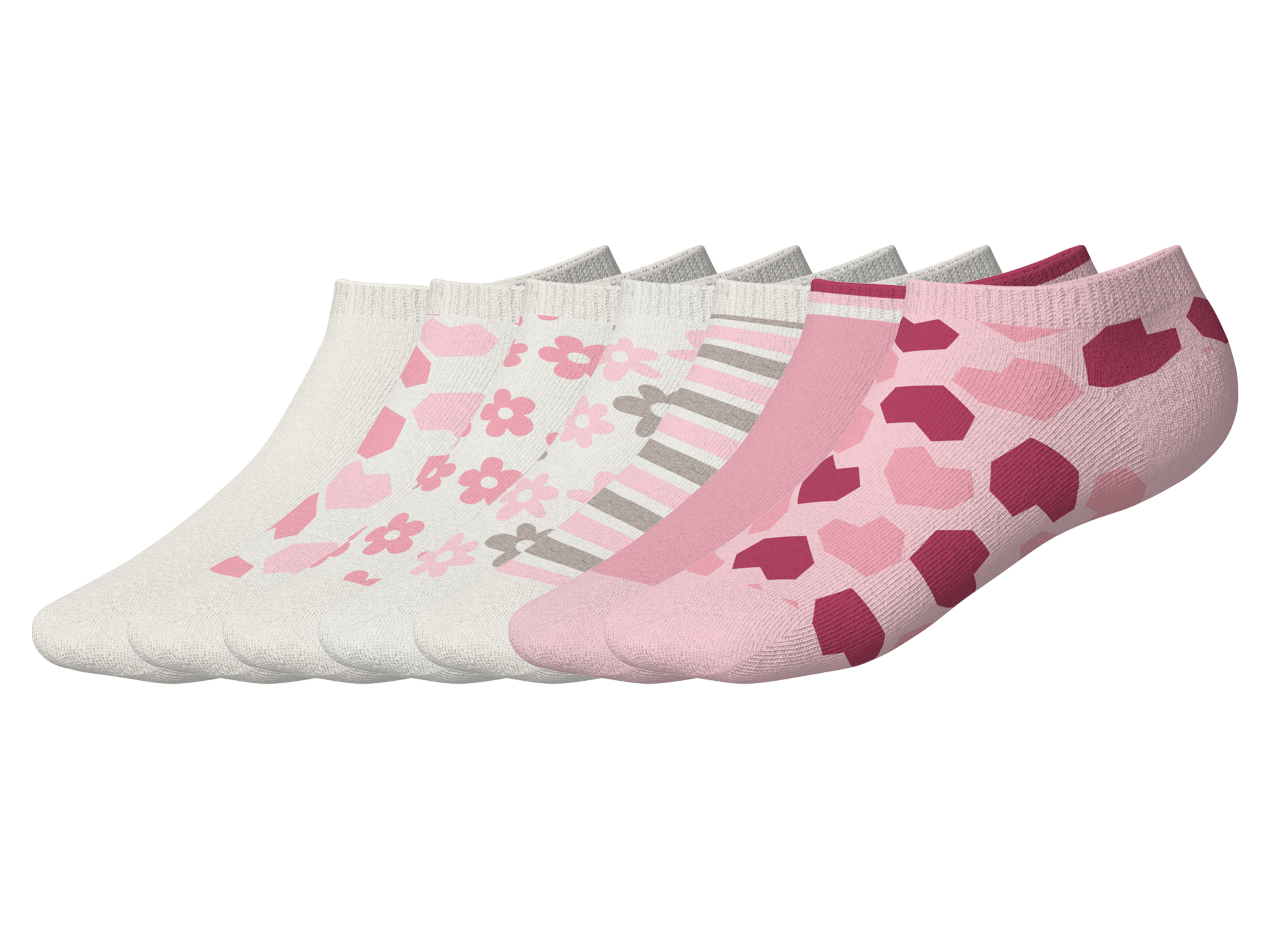 lupilu 7 Paar kinder sokken (roze/wit, 19-22)