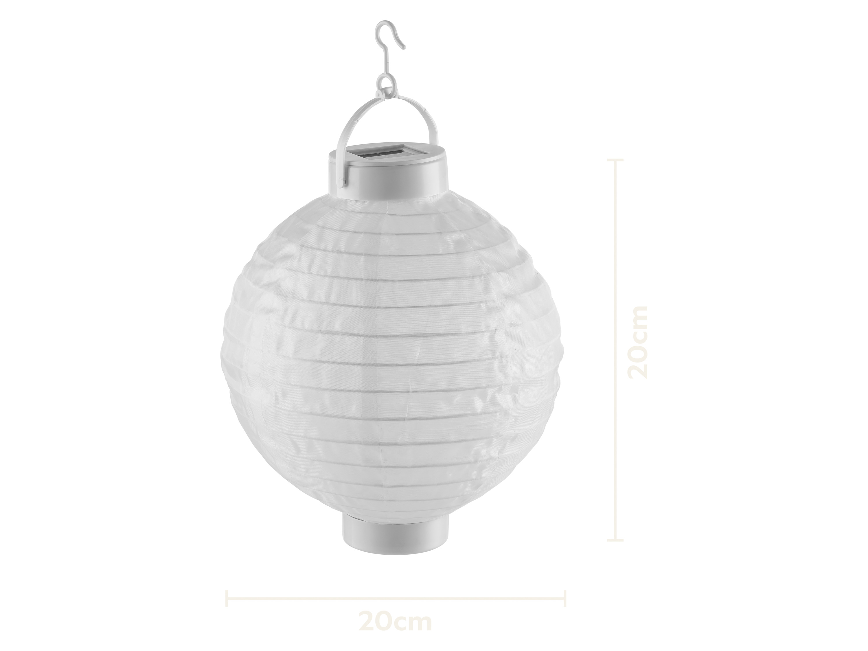 LIVARNO Solar lampion (rond/wit)