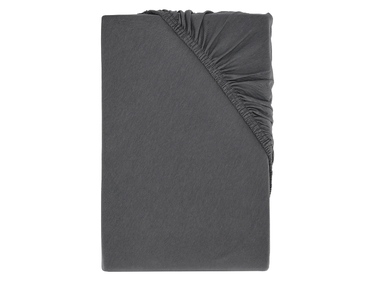 Een grijze jersey hoeslaken