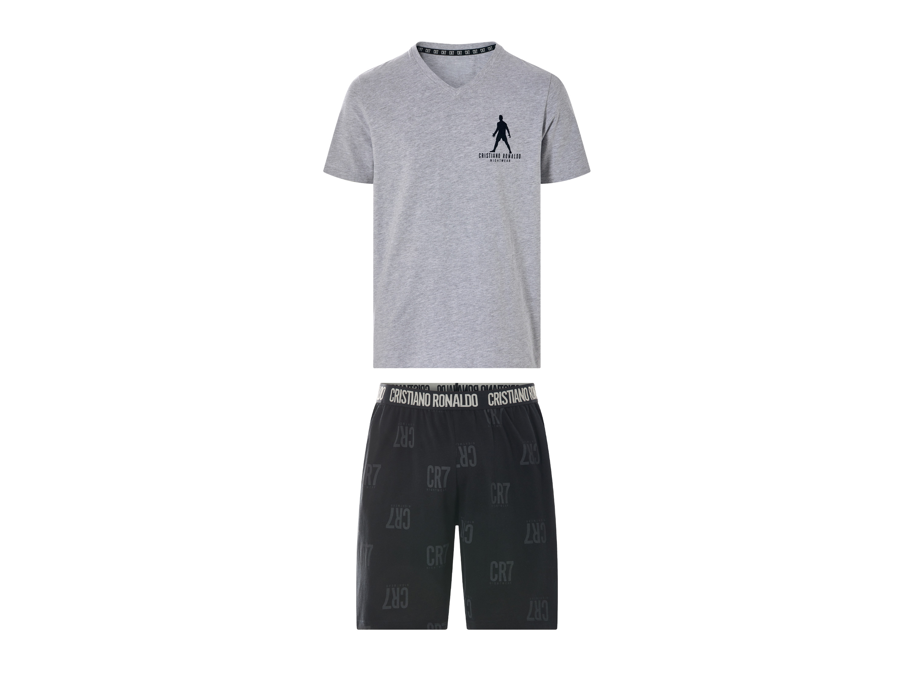 CR7 Korte heren pyjama - katoen (Grijs, L)