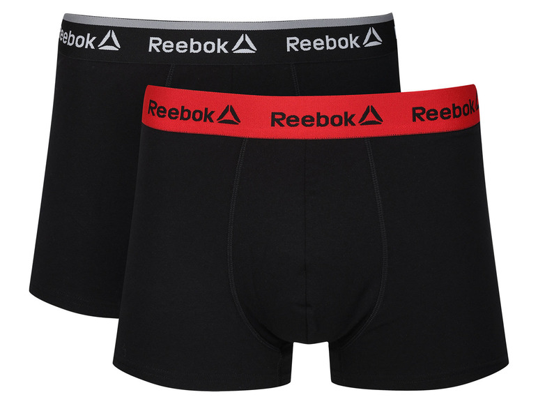 Reebok 2 heren boxers (S, Zwart-rood)