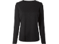Zwart shirt met lange mouwen en ronde hals.