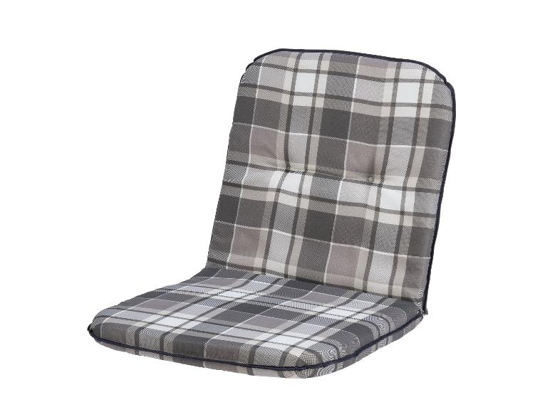 Grijs en wit geruit stoelkussen