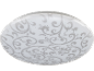 Ronde plafondlamp met wit bloemenpatroon
