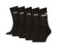 Vijf paar zwarte sokken met wit merklogo