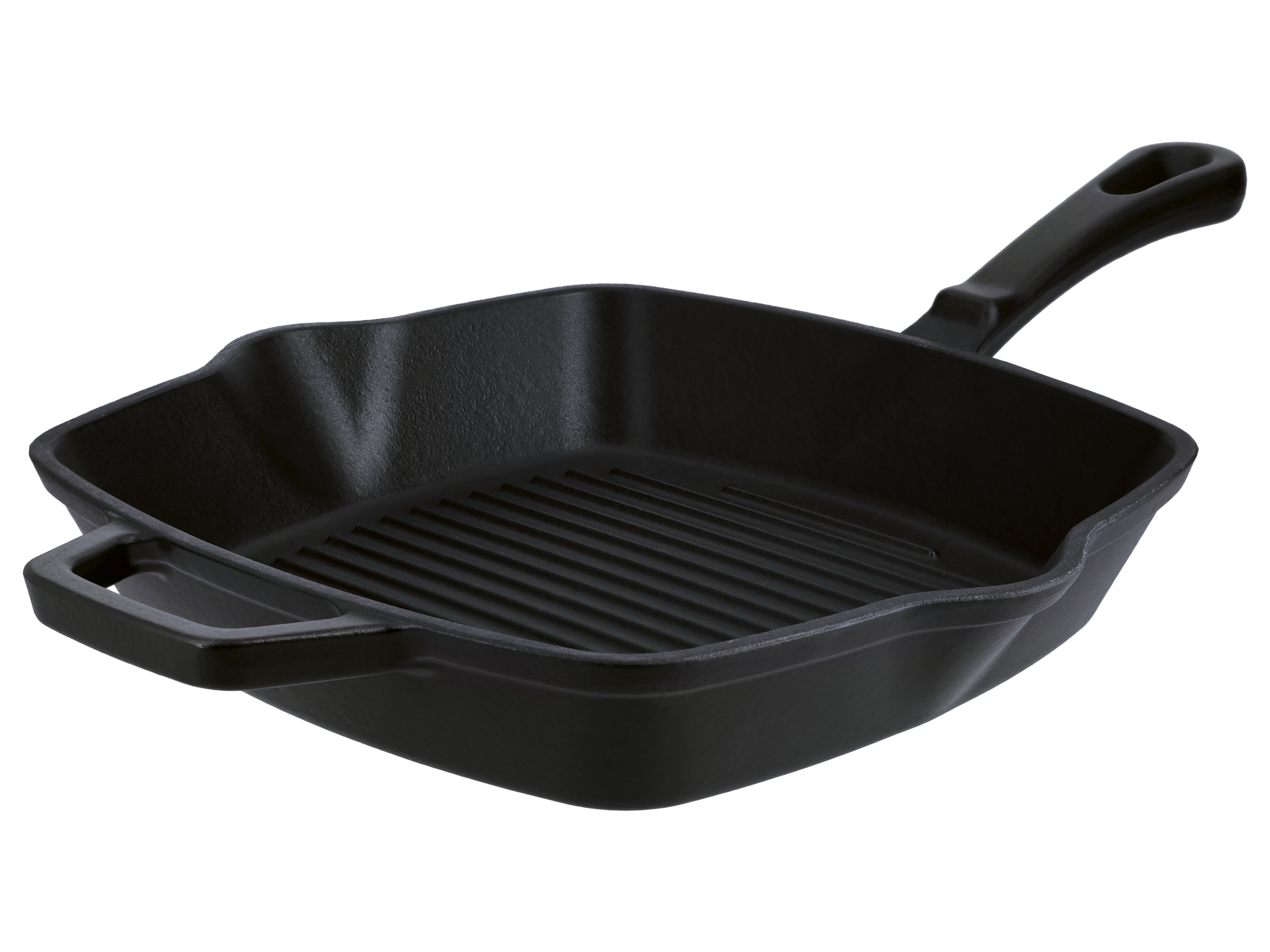 SILVERCREST Gietijzeren grillpan of koekenpan (Vierkant, Zwart)