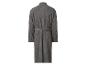 Donkergrijze badjas van badstof, achteraanzicht