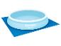Bestway Fast Set zwembad op een blauwe onderlegger.