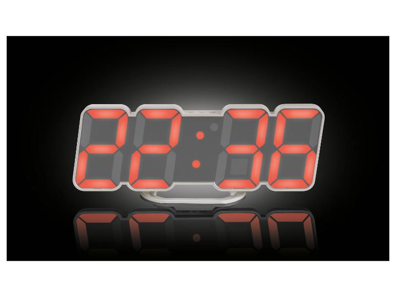 Modern rood digitaal LED-horloge met digitaal display.