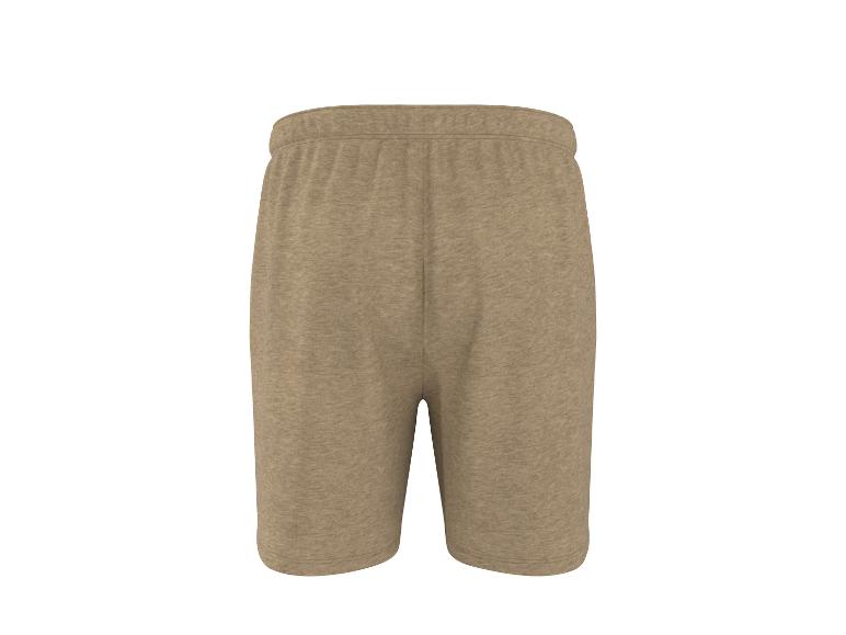 Zandkleurige herenshort, achteraanzicht