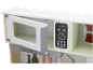 Speelgoedkeuken magnetron met open deur en digitaal display.