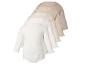 Set van vier babyrompertjes met lange mouwen in beige- en wittinten.