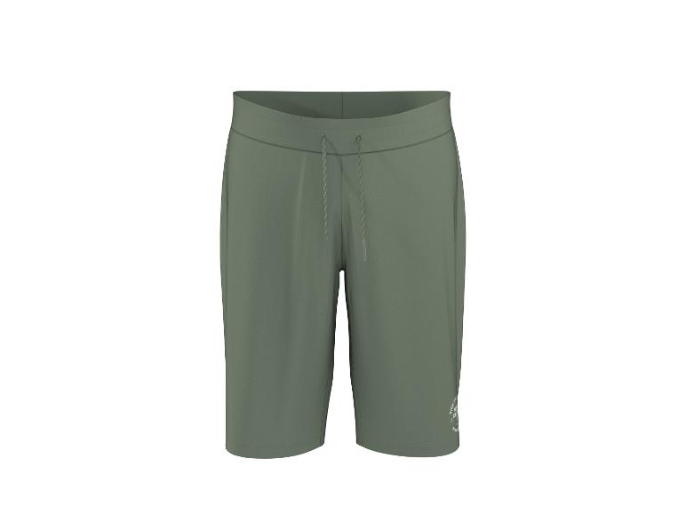 Groene sweatshorts met trekkoord in de taille en een klein logo op de pijp.