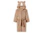 Zachte kinderbadjas met capuchon in de vorm van een beer, beige